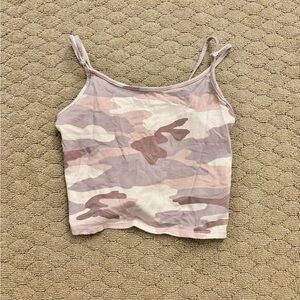 American Eagle Outfitters Pink Tan Sleeveless Camisole